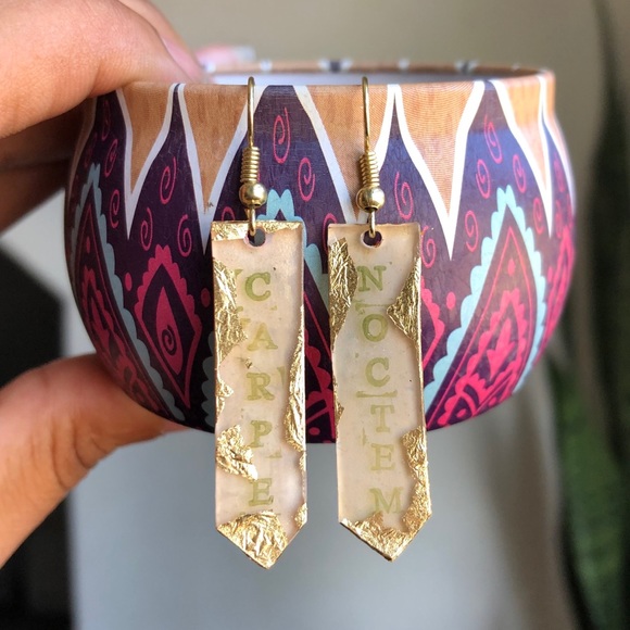 Eclectic Californian Jewelry Jewelry - Handmade Carpe Noctem Earrings